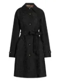 Dolce & Gabbana Brocade-embroidered belted trench coat - Black