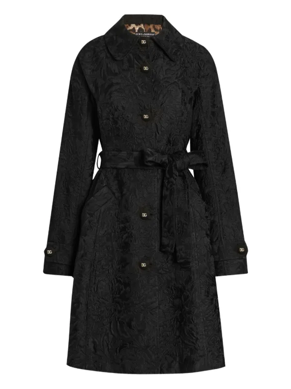 Dolce & Gabbana DNA Brocade トレンチコート | ブラック | FARFETCH JP