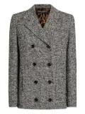 Dolce & Gabbana double-breasted tweed jacket - Black