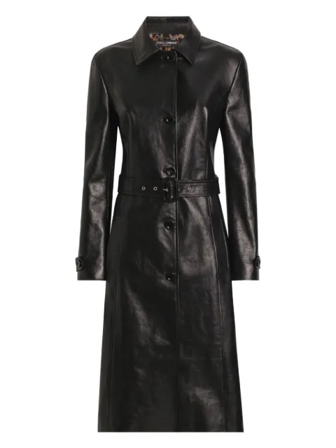 Dolce & Gabbana leather coat