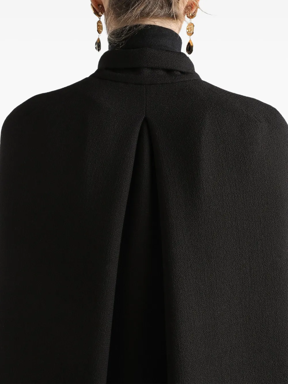 Dolce & Gabbana Crepe Coat In Black