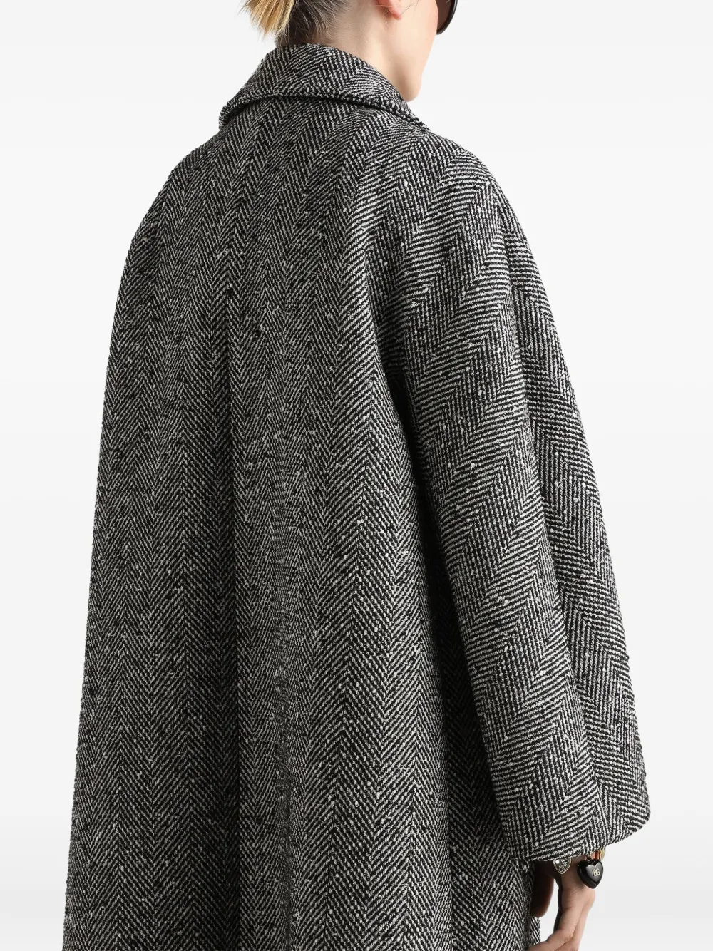Dolce & Gabbana Jas met visgraatpatroon Grijs