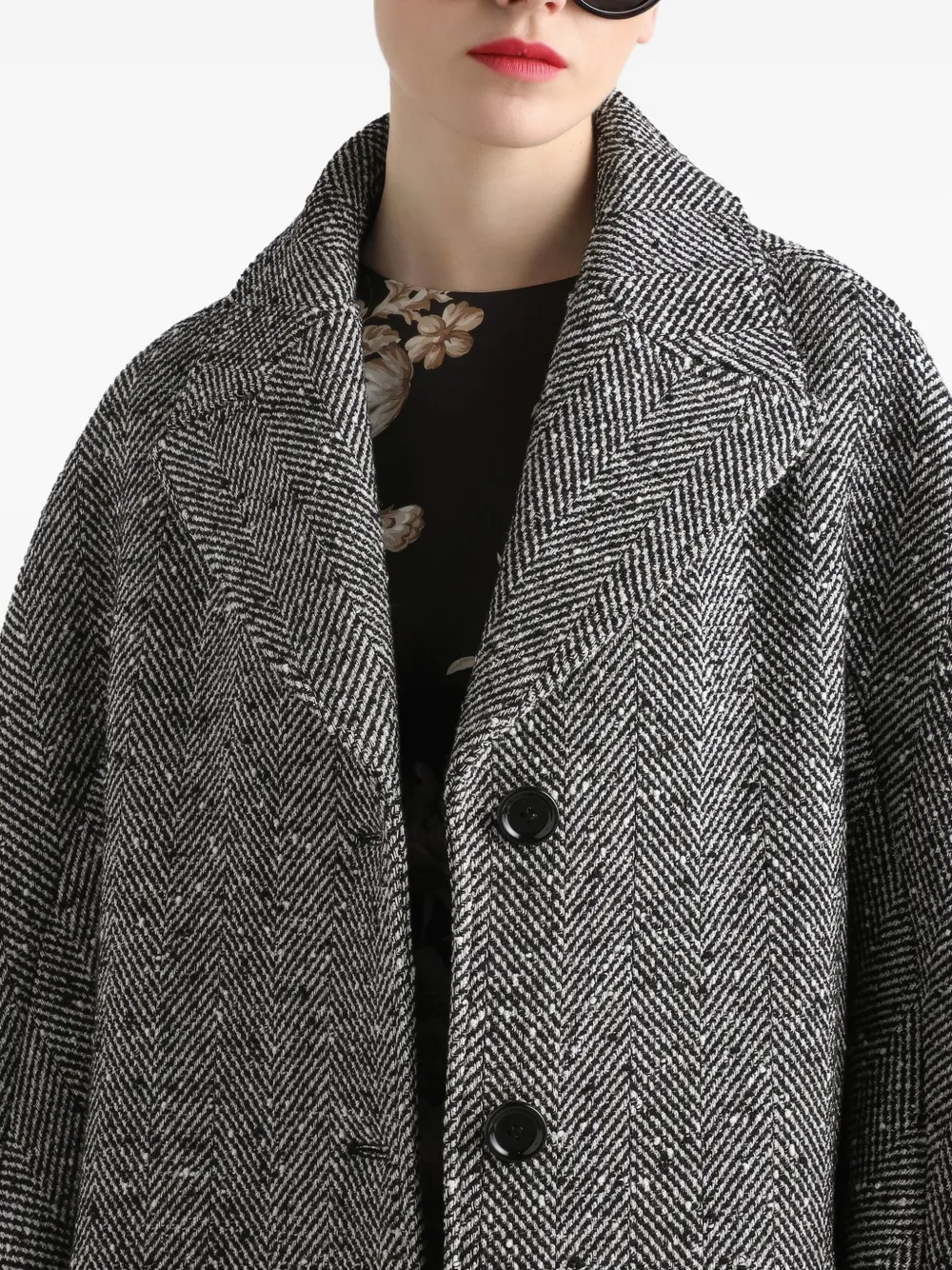 Dolce & Gabbana Jas met visgraatpatroon Grijs