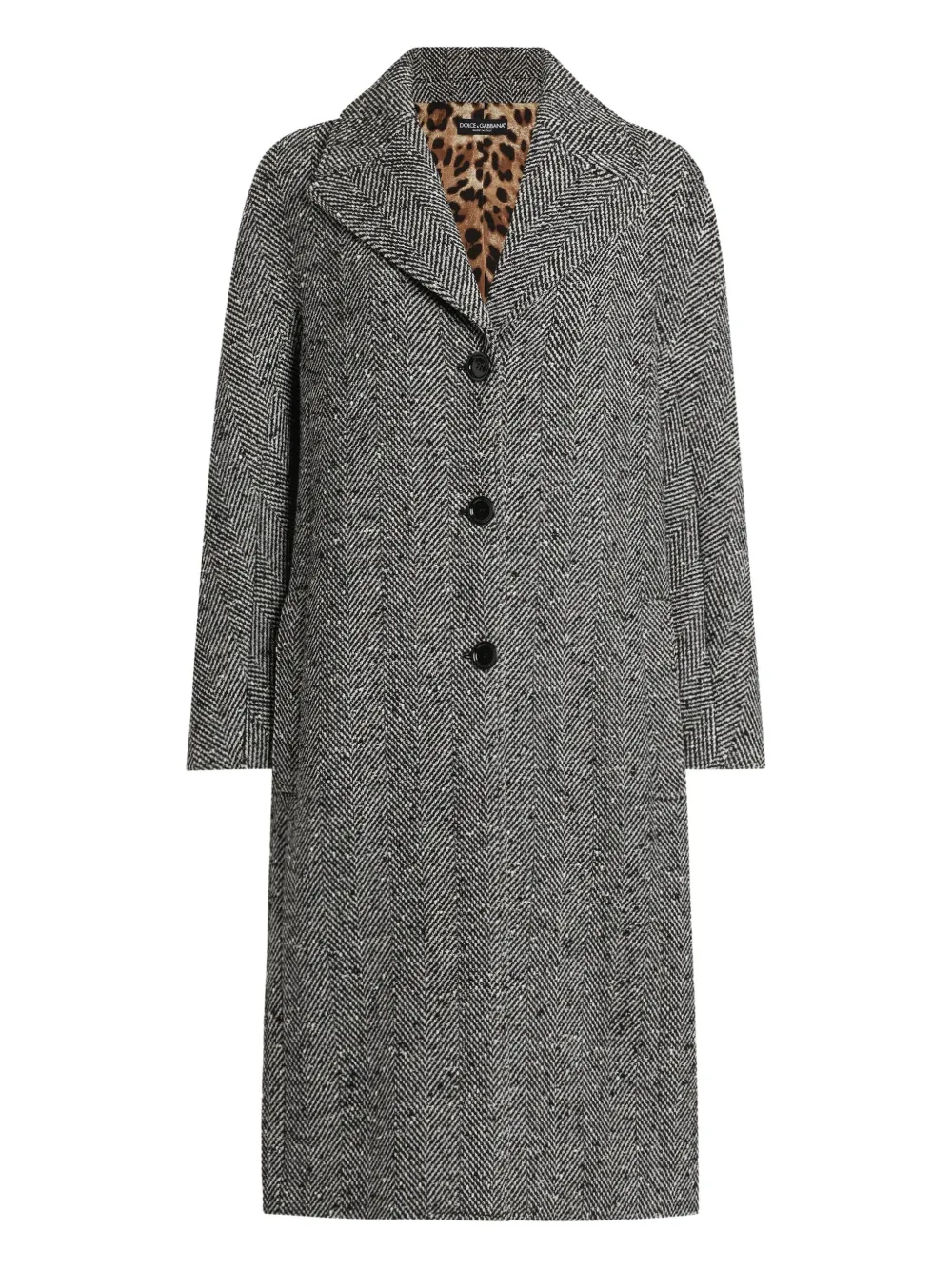 Dolce & Gabbana Jas met visgraatpatroon Grijs