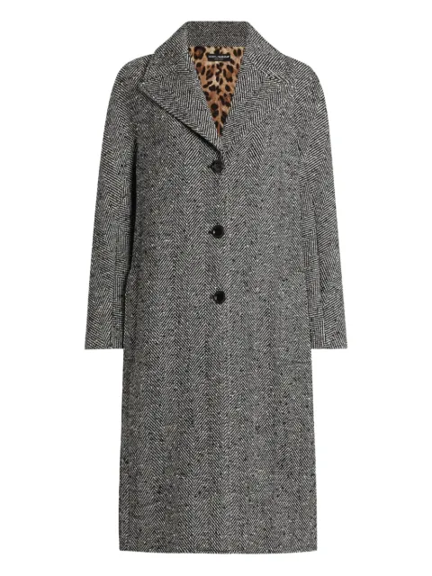 Dolce & Gabbana Cappotto con motivo a spina di pesce