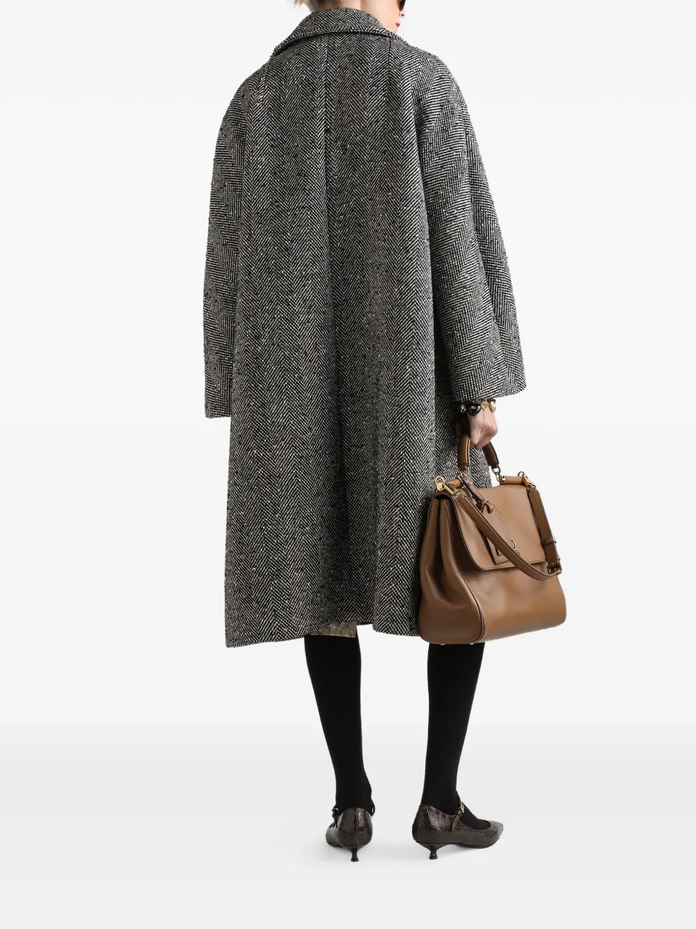 Dolce & Gabbana Jas met visgraatpatroon Grijs