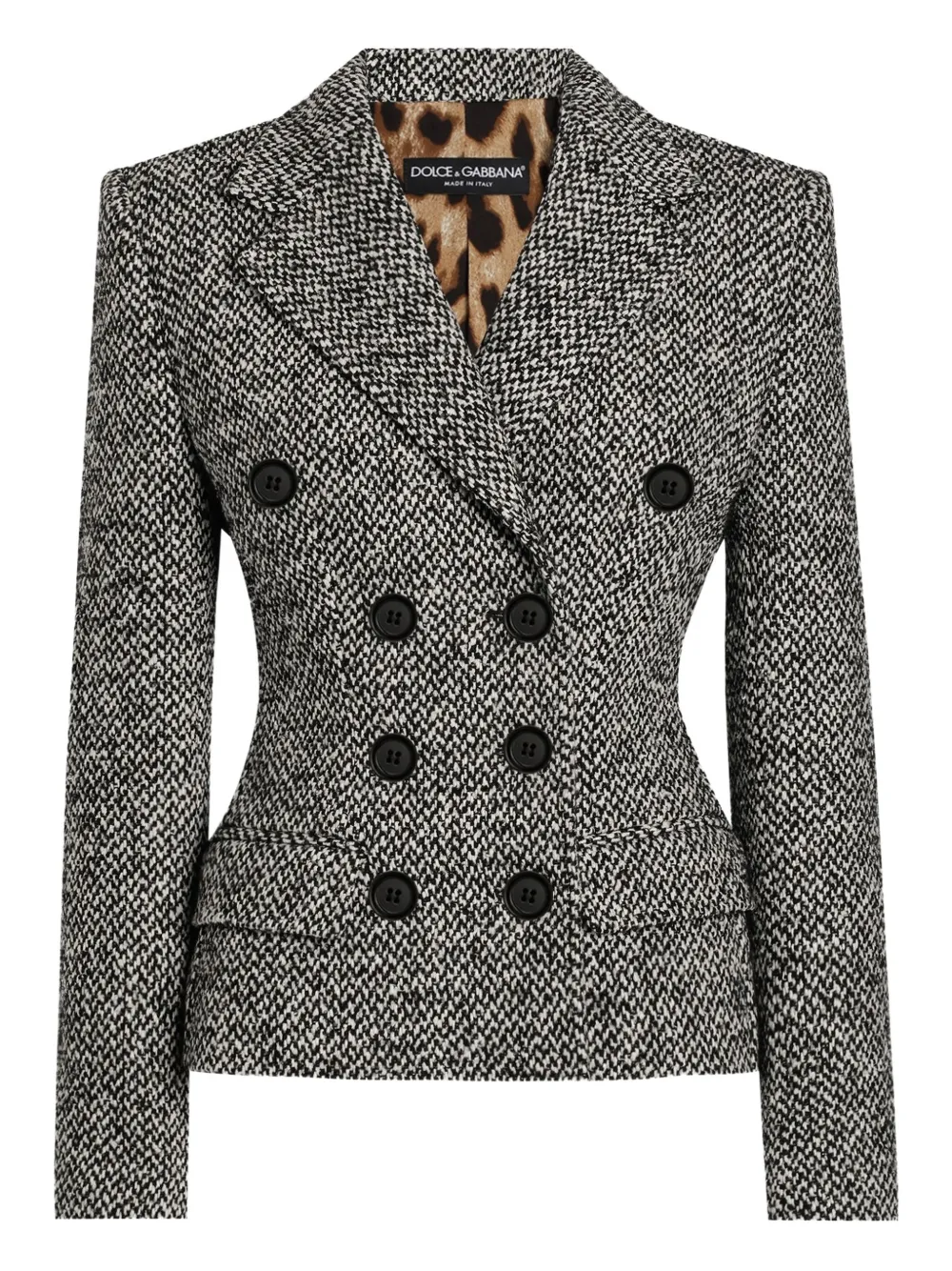 Dolce & Gabbana Tweed Blazer In Gray