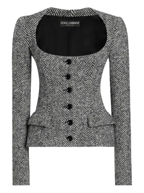 Dolce & Gabbana herringbone-pattern jacket