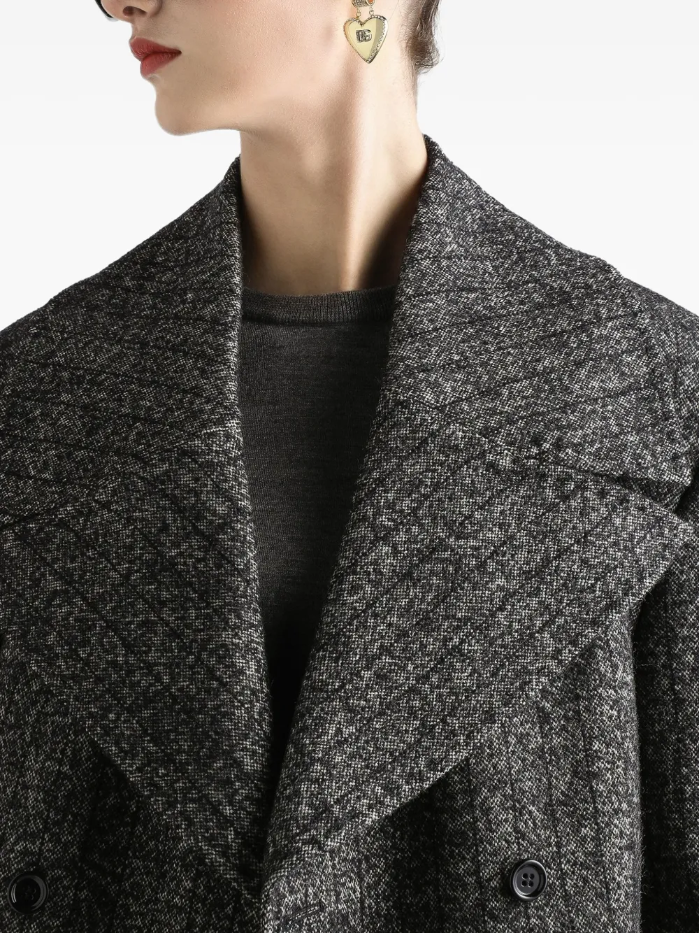 Dolce & Gabbana Pinstriped Wool-blend Double-breasted Jacket In Gray