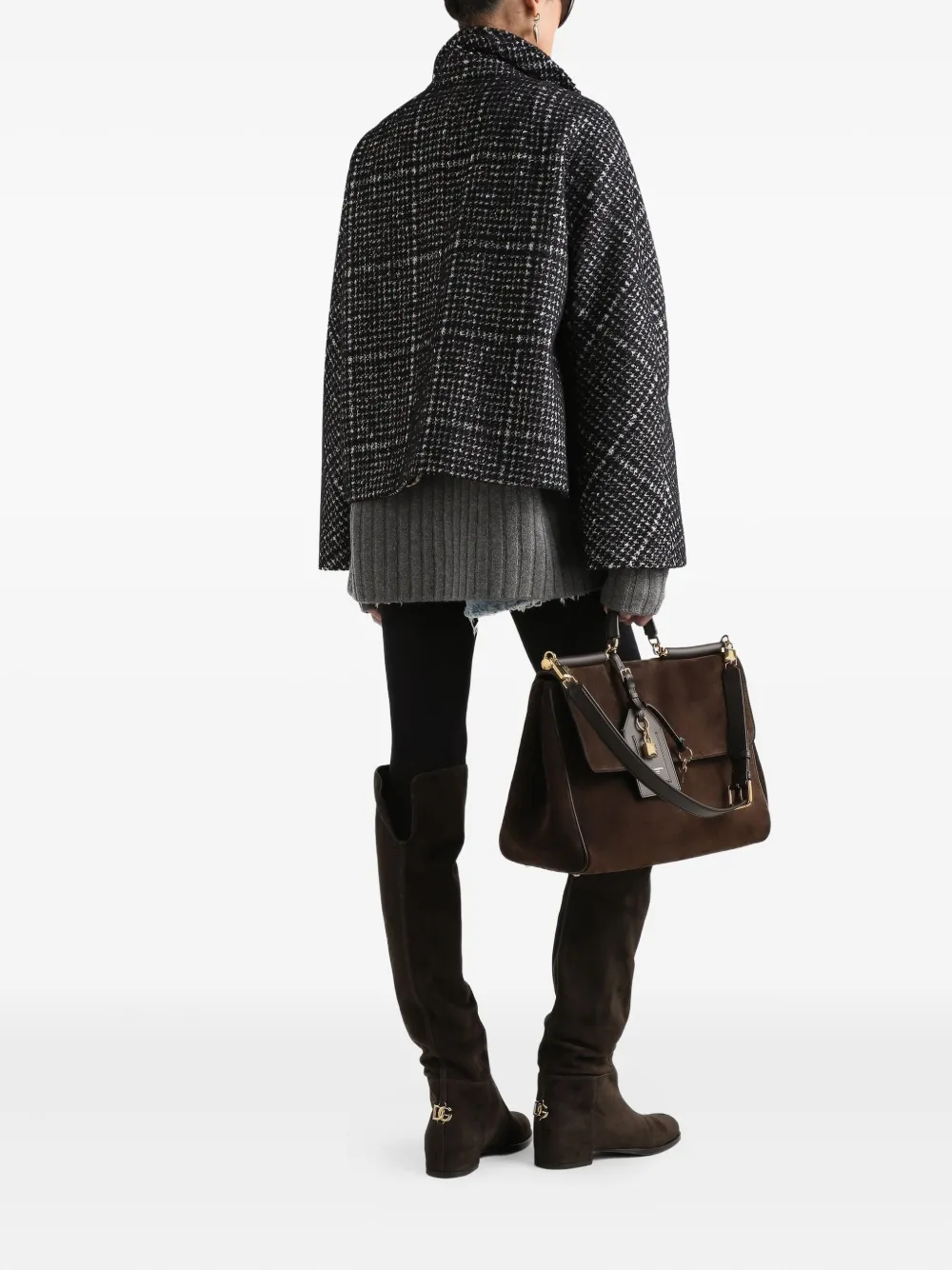 Dolce & Gabbana Geruite jack Grijs