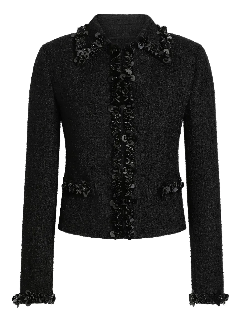 Dolce & Gabbana Sequin-embellished Jacket In Black