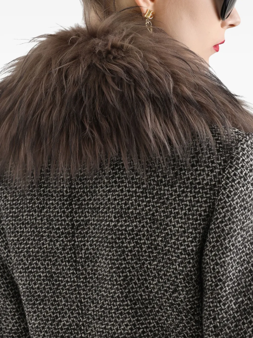 Dolce & Gabbana Faux Fur-collar Jacket In Multi