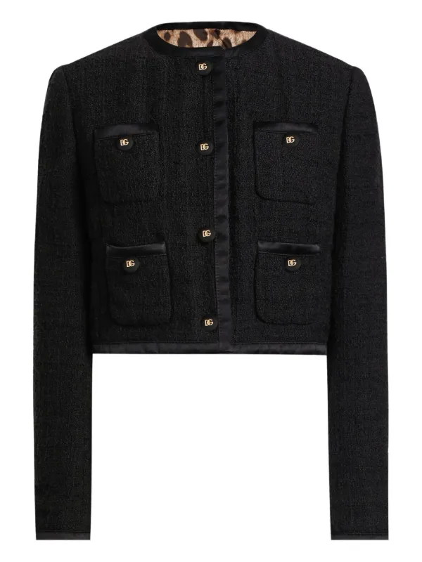 【DOLCE&GABBANA】シングルブレストブレザー Rachel ツイード ホワイトのウィメンズ シングルブレストブレザー Rachel