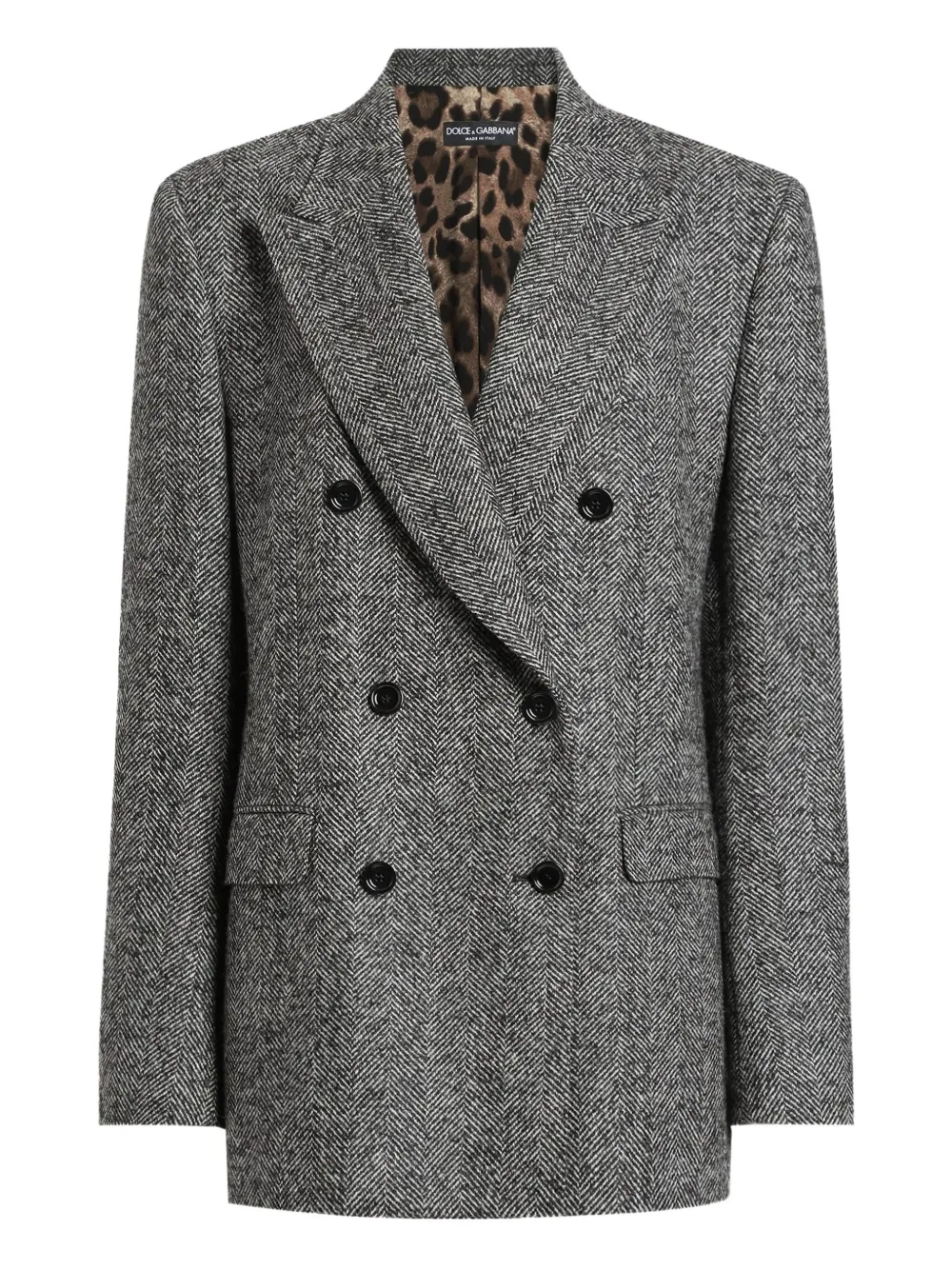 Dolce & Gabbana Jack met dubbele rij knopen Grijs