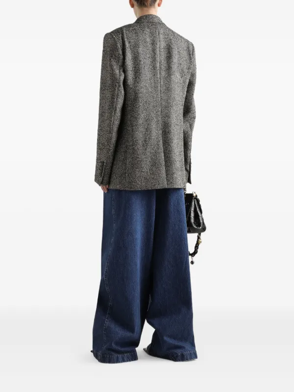 Dolce & Gabbana ヘリンボーン ダブルジャケット | グレー