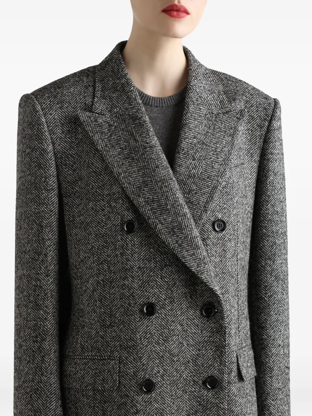 Dolce & Gabbana Jack met dubbele rij knopen Grijs