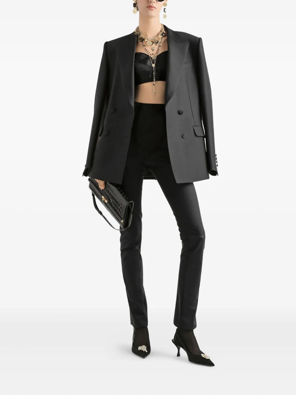 Dolce & Gabbana Blazer met dubbele rij knopen Zwart