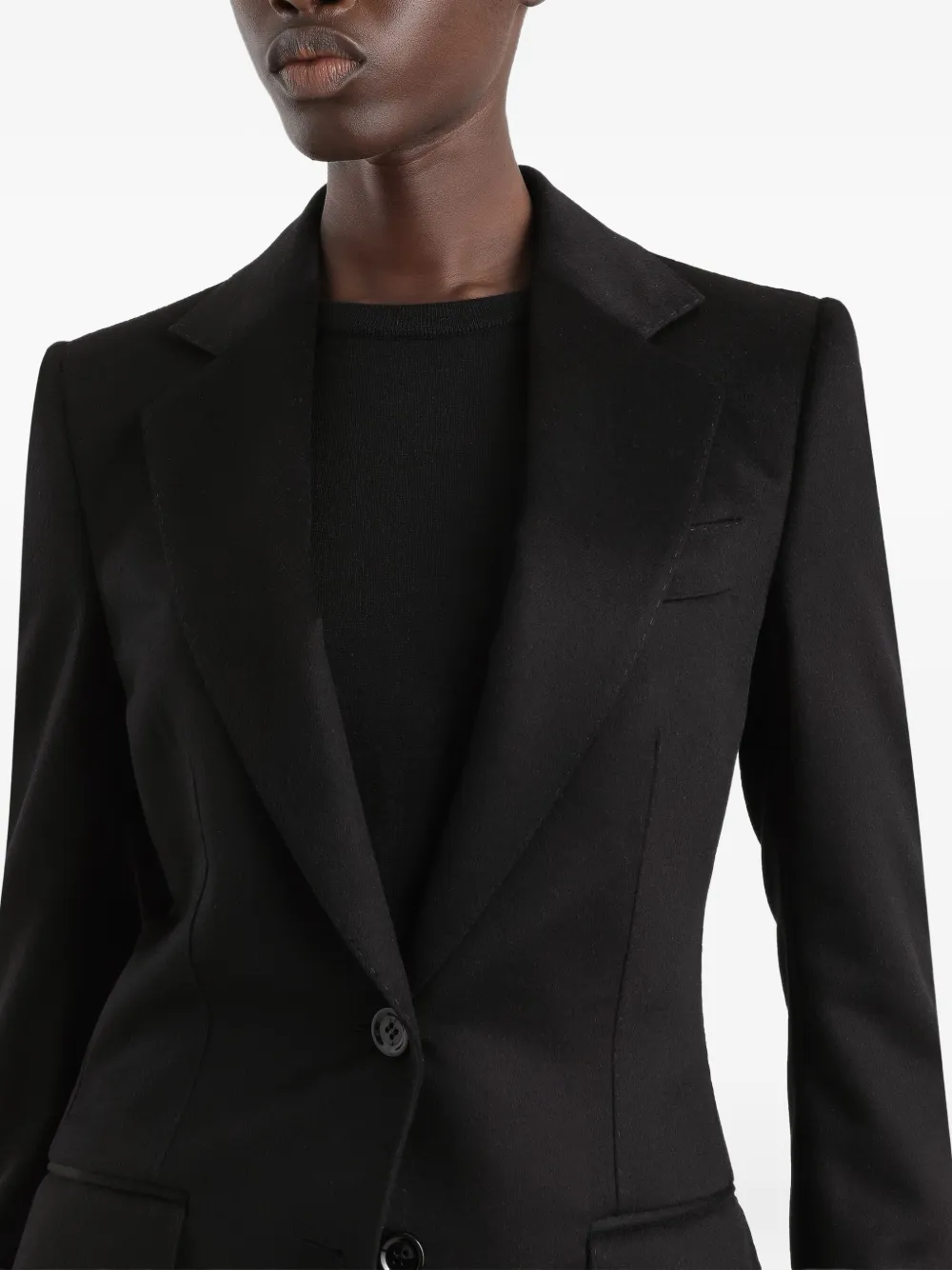 Dolce & Gabbana Cashmere And Silk Single-breasted Jacket In Black