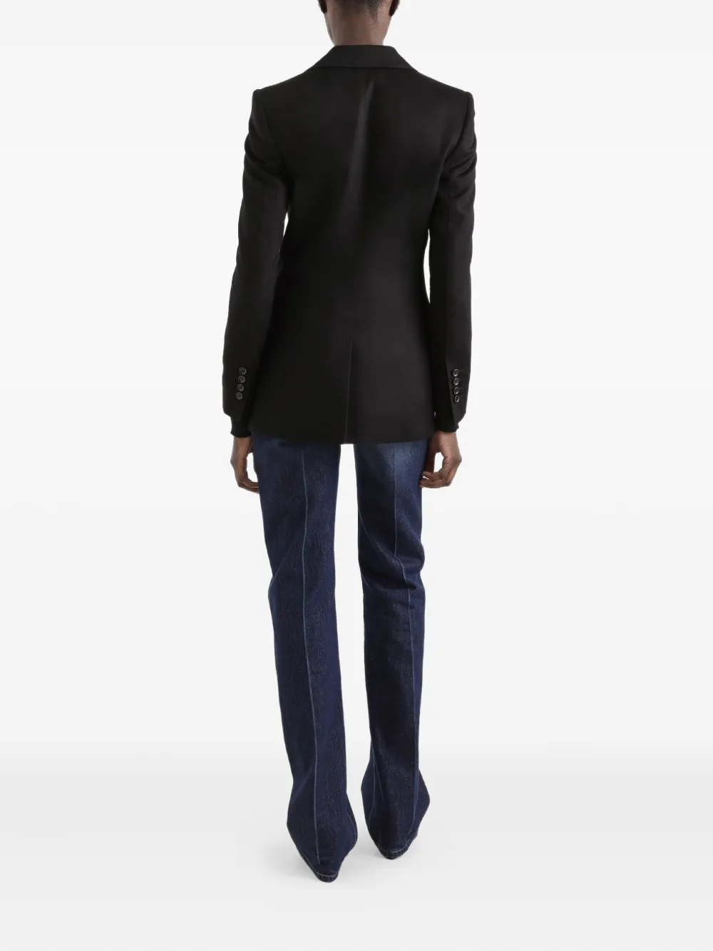 Dolce & Gabbana Cashmere And Silk Single-breasted Jacket In Black