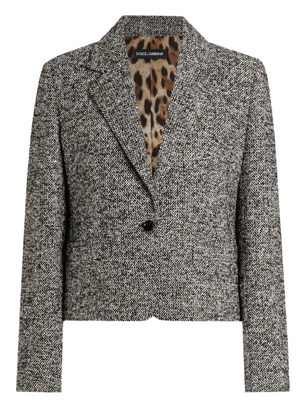 Dolce & Gabbana Button-fastening Jacket In Gray