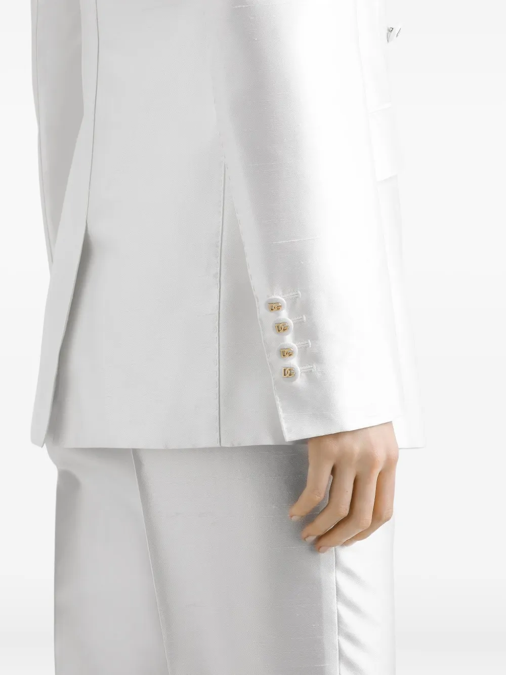 Dolce & Gabbana Stretch-zijden blazer Wit