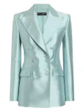 Dolce & Gabbana double-breasted satin blazer - Blue