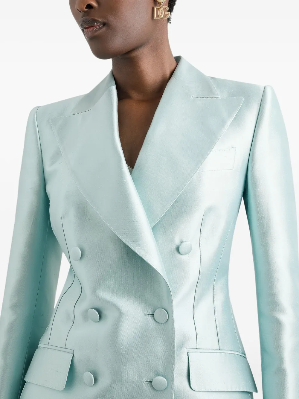 Dolce & Gabbana Satijnen blazer Blauw