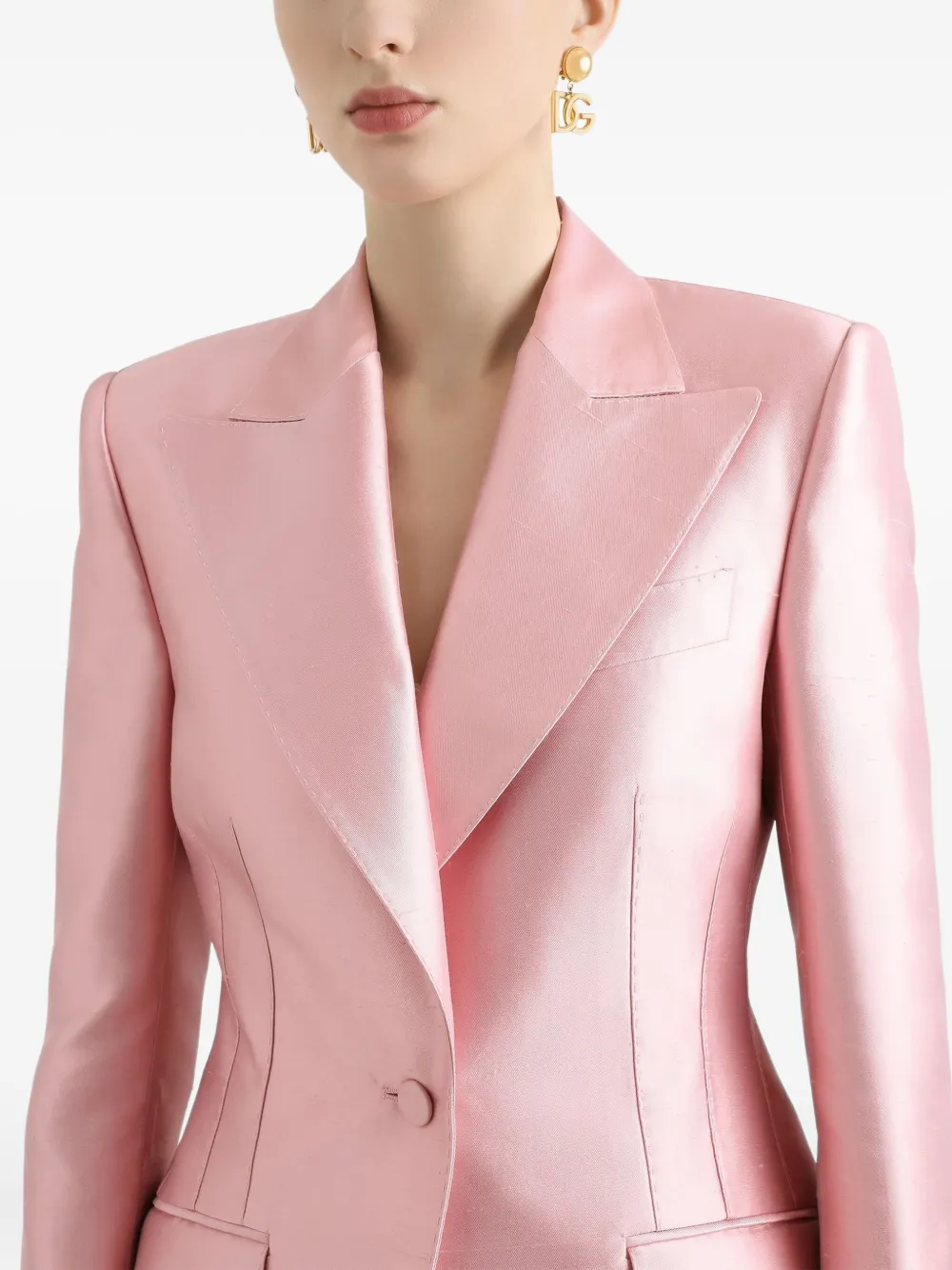 Dolce & Gabbana Satijnen blazer Roze