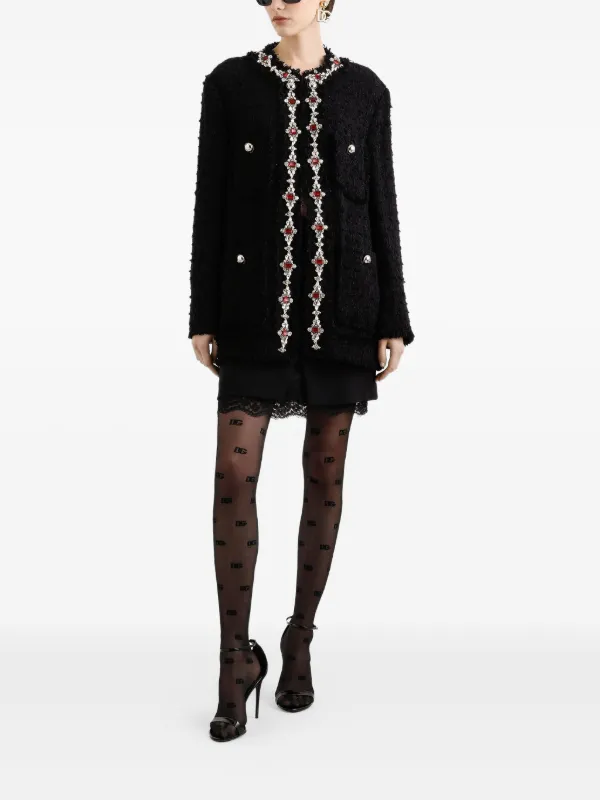 Dolce & Gabbana DNA crystal-embellished Jacket | Black | FARFETCH CA