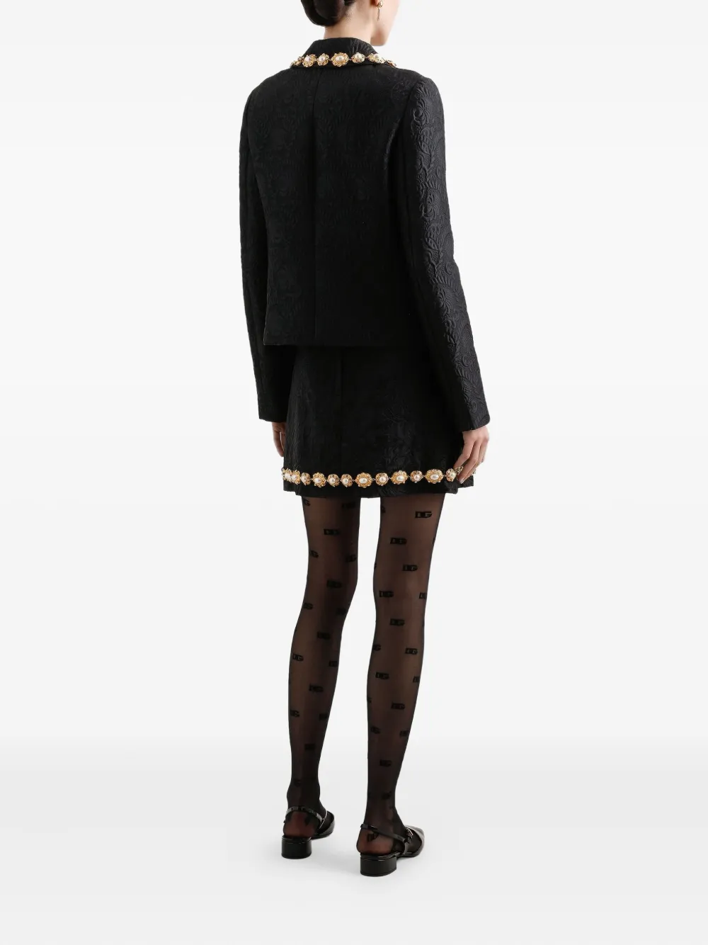 Dolce & Gabbana DNA jack met jacquard Zwart