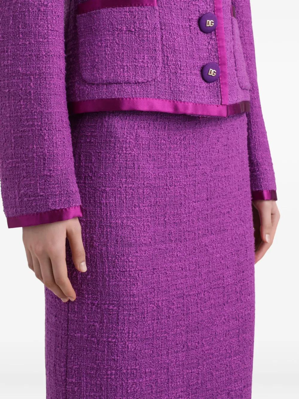Dolce & Gabbana Midi-rok met textuur Paars