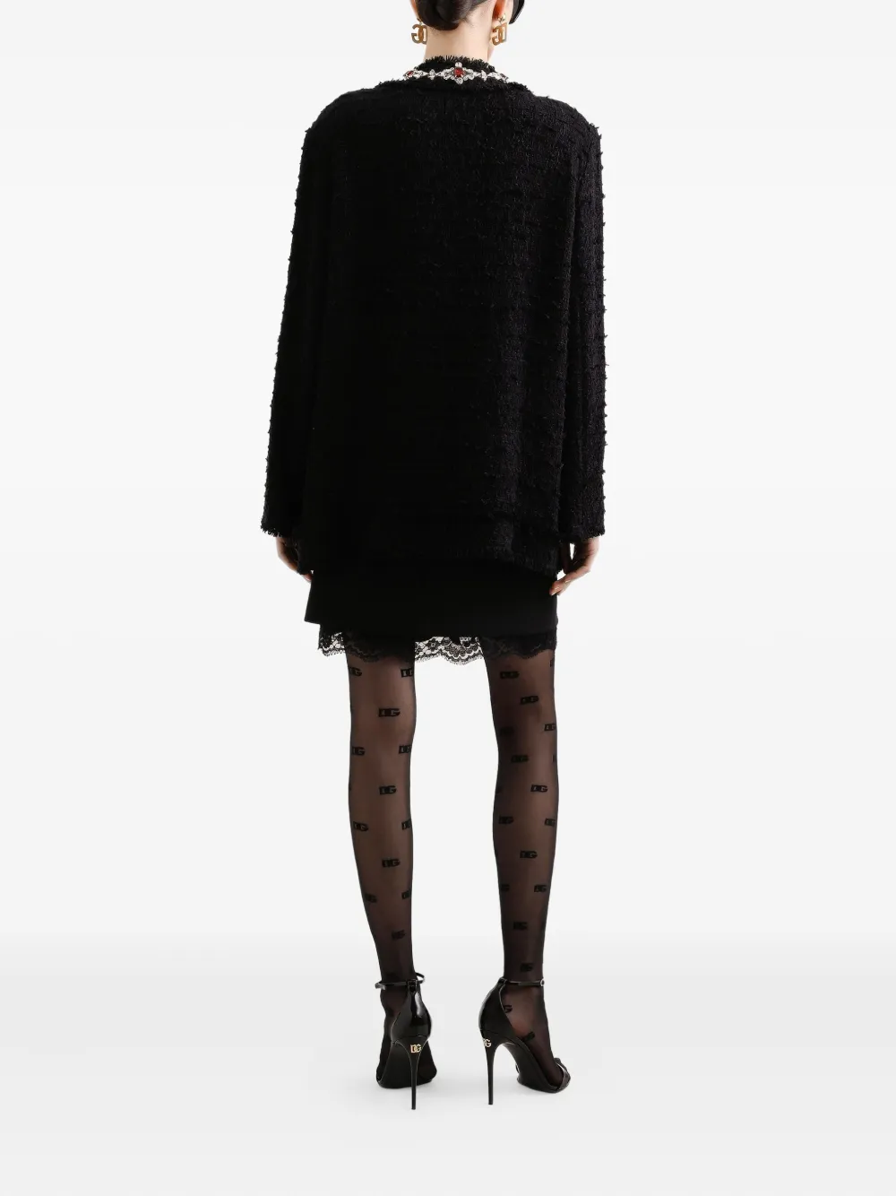 Dolce & Gabbana Wool Mini Skirt In Black