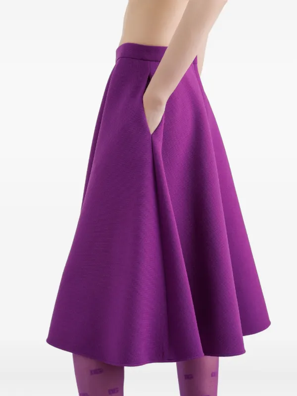 スカート Dolce & Gabbana Wool Midi Skirt Dolce & Gabbana Wool Midi Skirt | Purple | FARFETCH