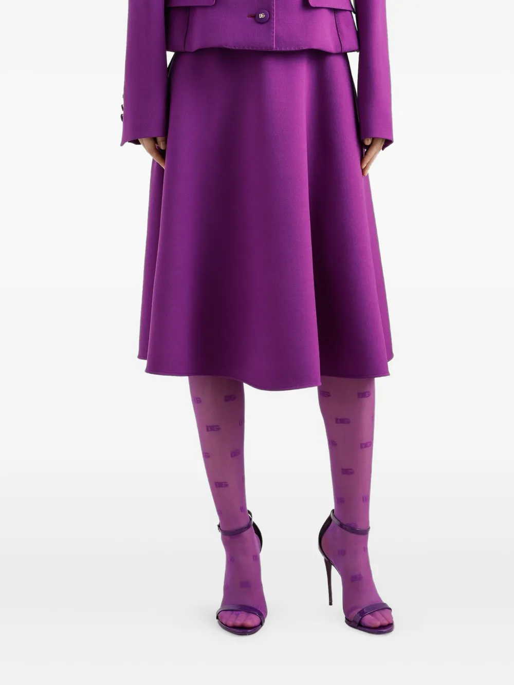 Dolce & Gabbana Wollen midi-rok Paars