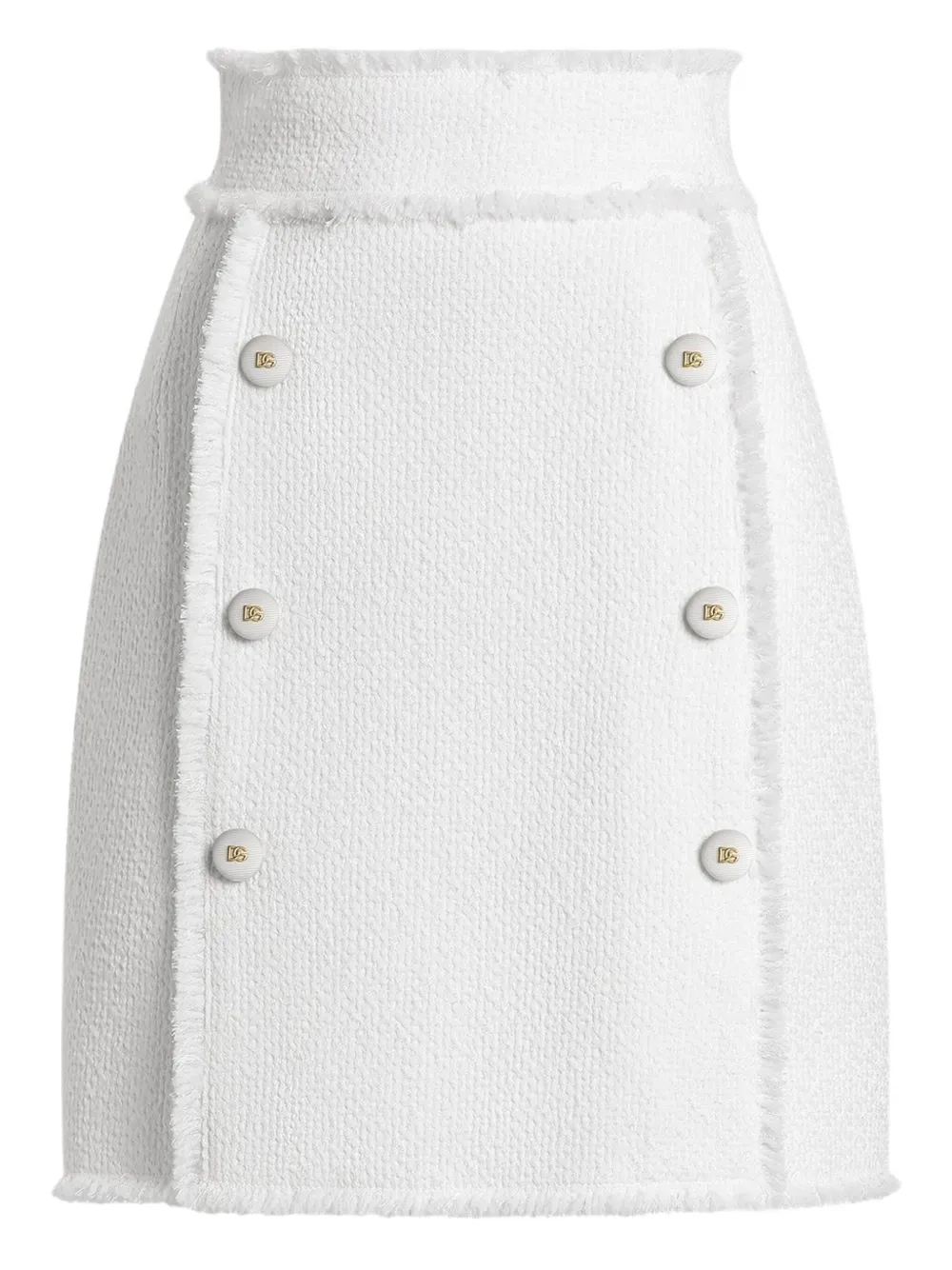 Dolce & Gabbana Mini-rok met decoratieve knopen Wit