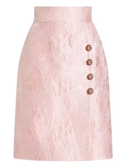 Dolce & Gabbana jacquard button-embellished skirt