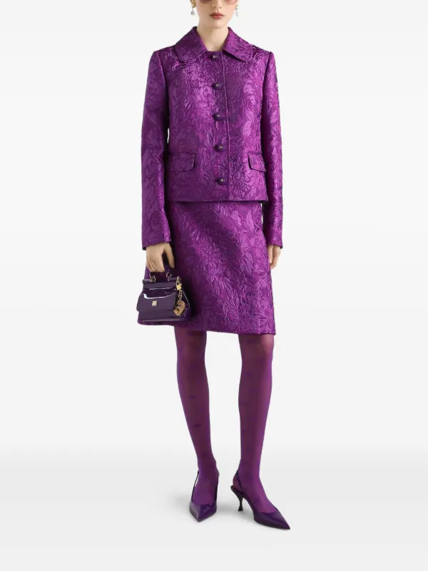 【DOLCE＆GABBANA】ジャカード ミニスカート Dolce & Gabbana ジャカード ミニスカート | パープル | FARFETCH JP