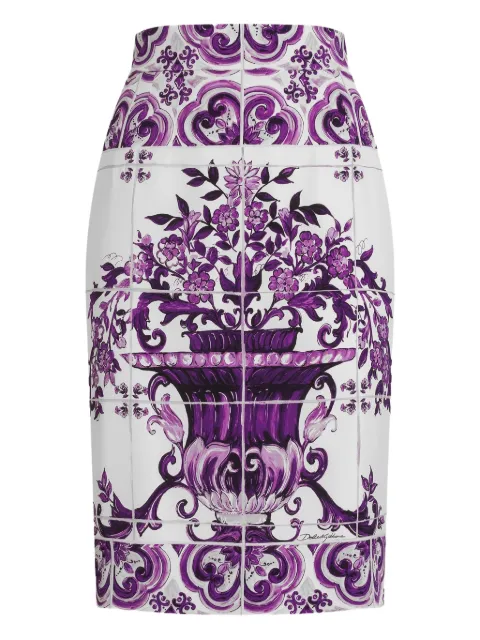 Dolce & Gabbana silk midi skirt 