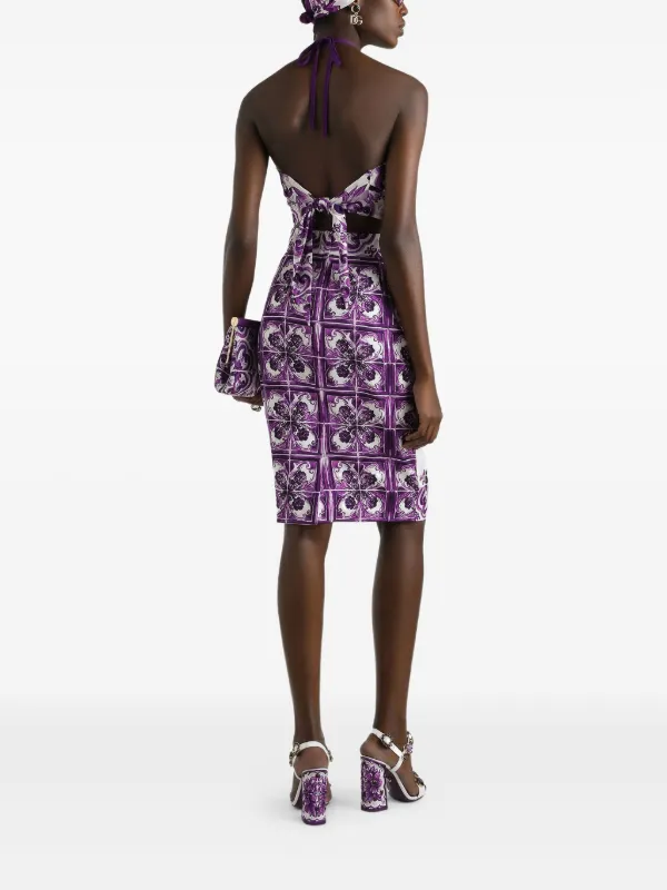 スカート Dolce & Gabbana Maiolica Silk Pencil Skirt DOLCE & GABBANA Maiolica silk pencil skirt – Modishus