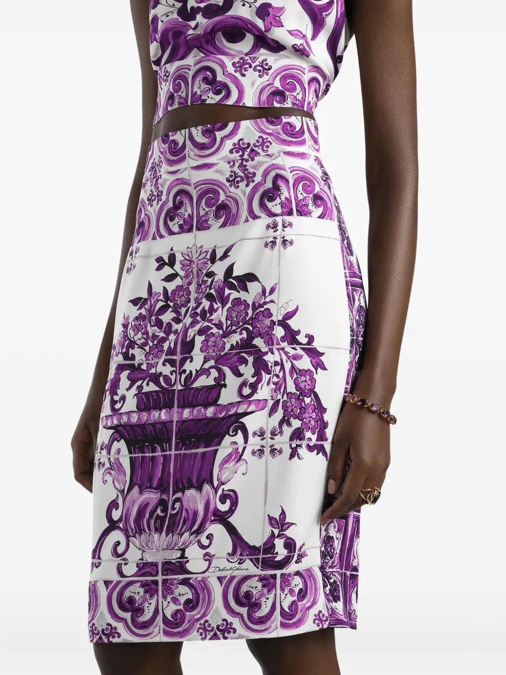 silk midi skirt