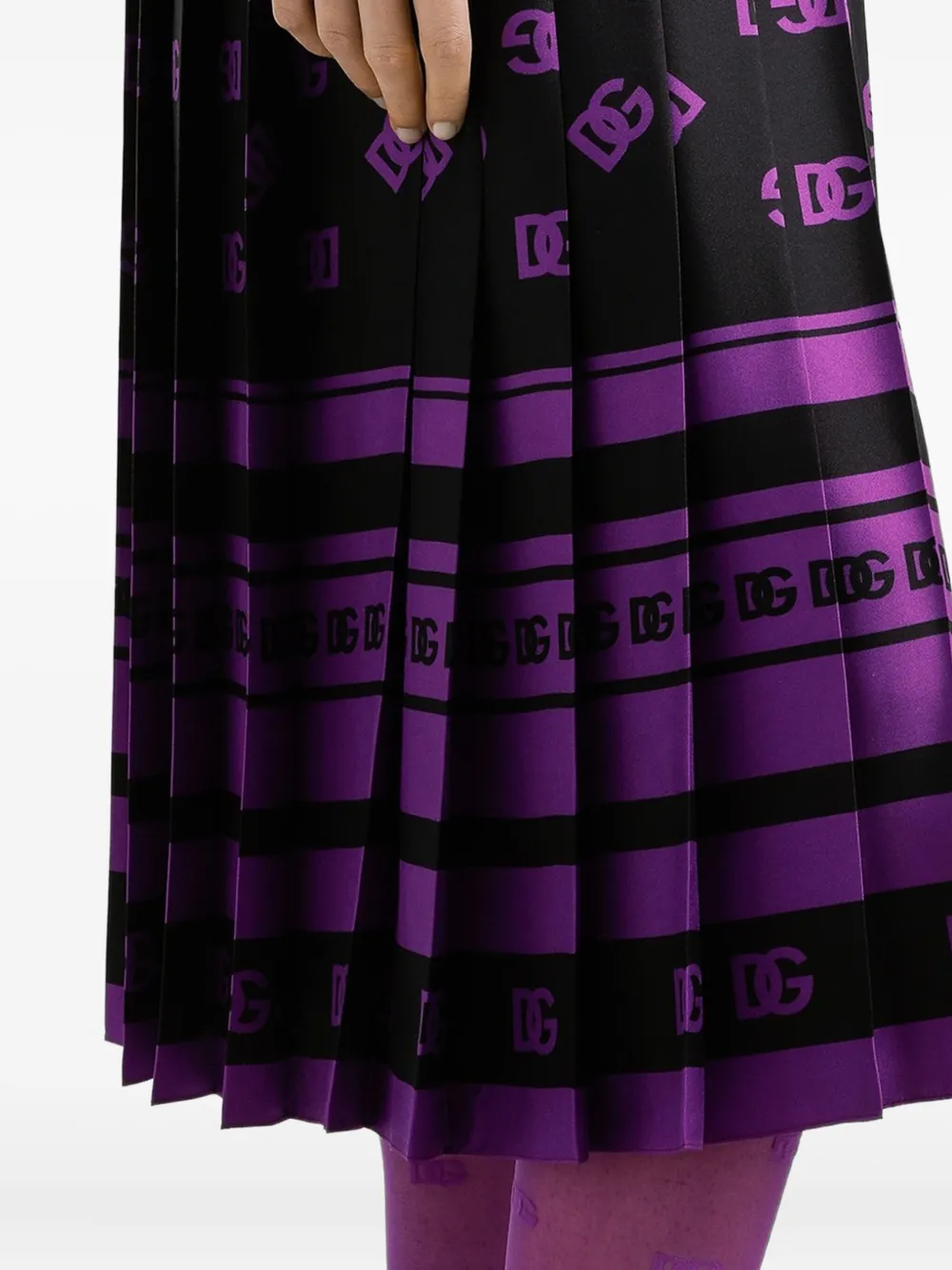 Dolce & Gabbana Midi-plooirok Zwart