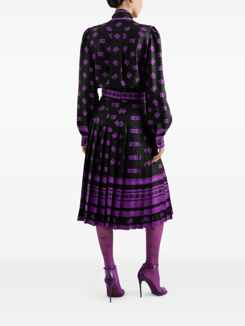 Dolce & Gabbana Midi-plooirok Zwart