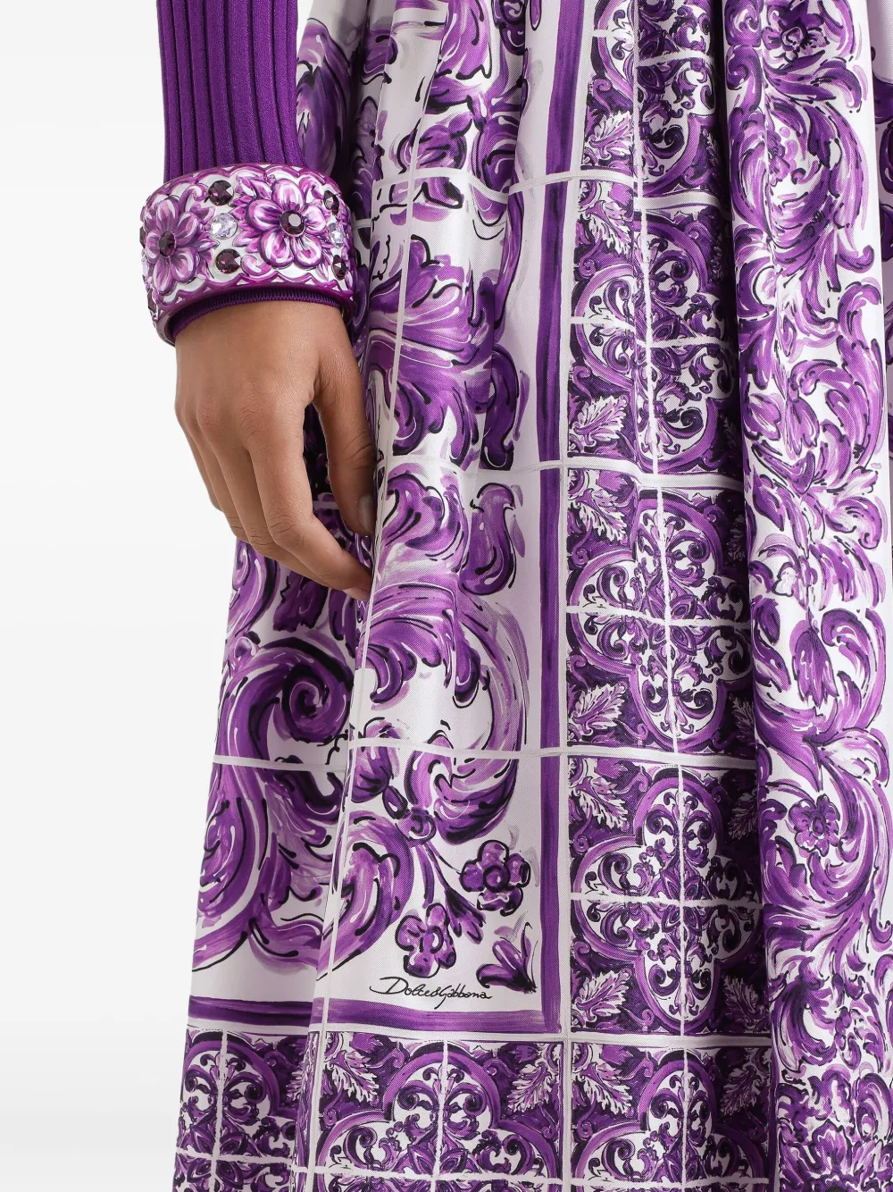 Dolce & Gabbana Zijden midi-rok Wit