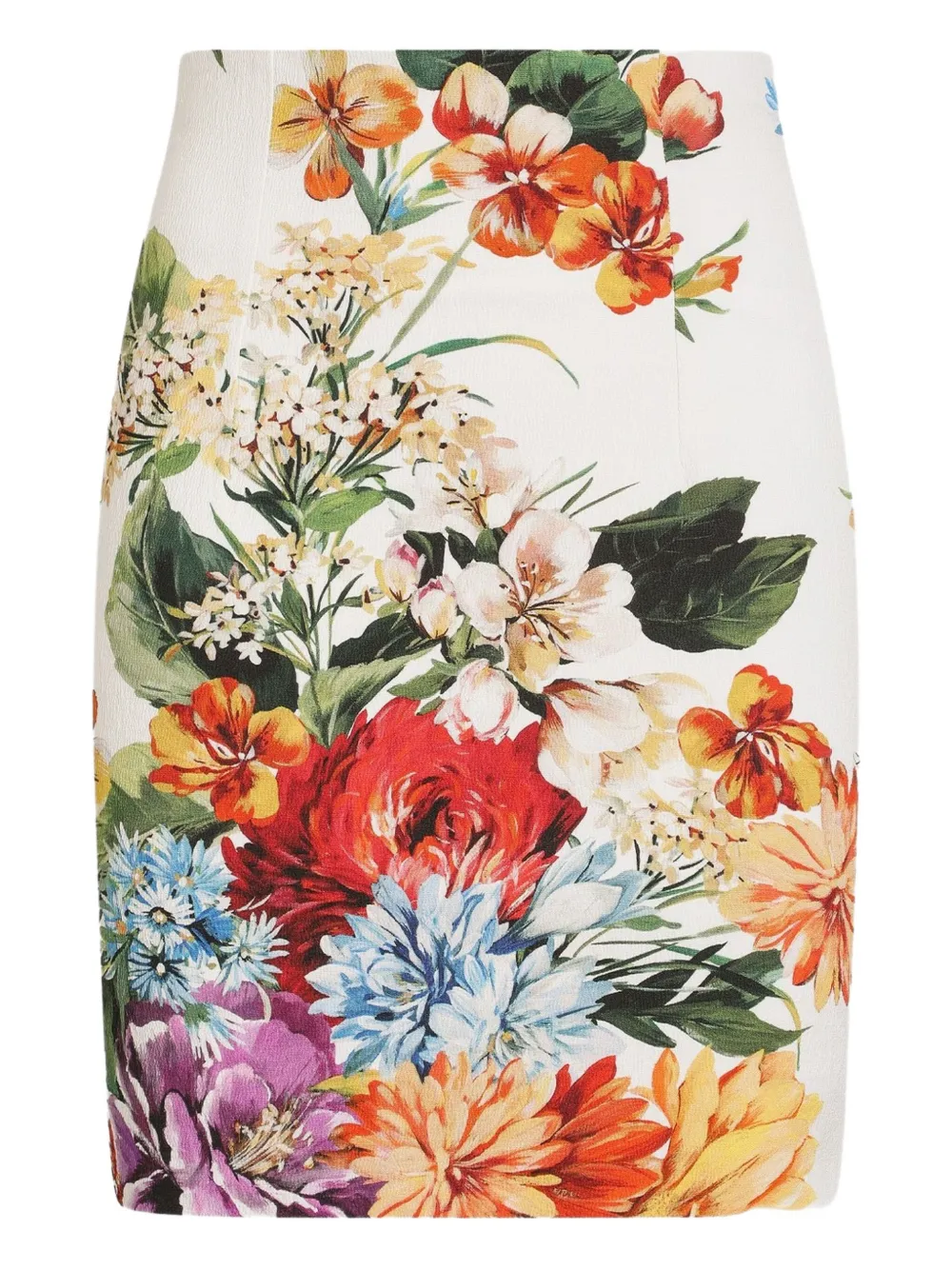 Dolce & Gabbana Mini-jurk met bloemenprint Wit