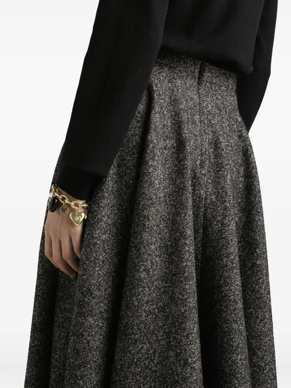 Dolce & Gabbana Flared midi-rok Zwart