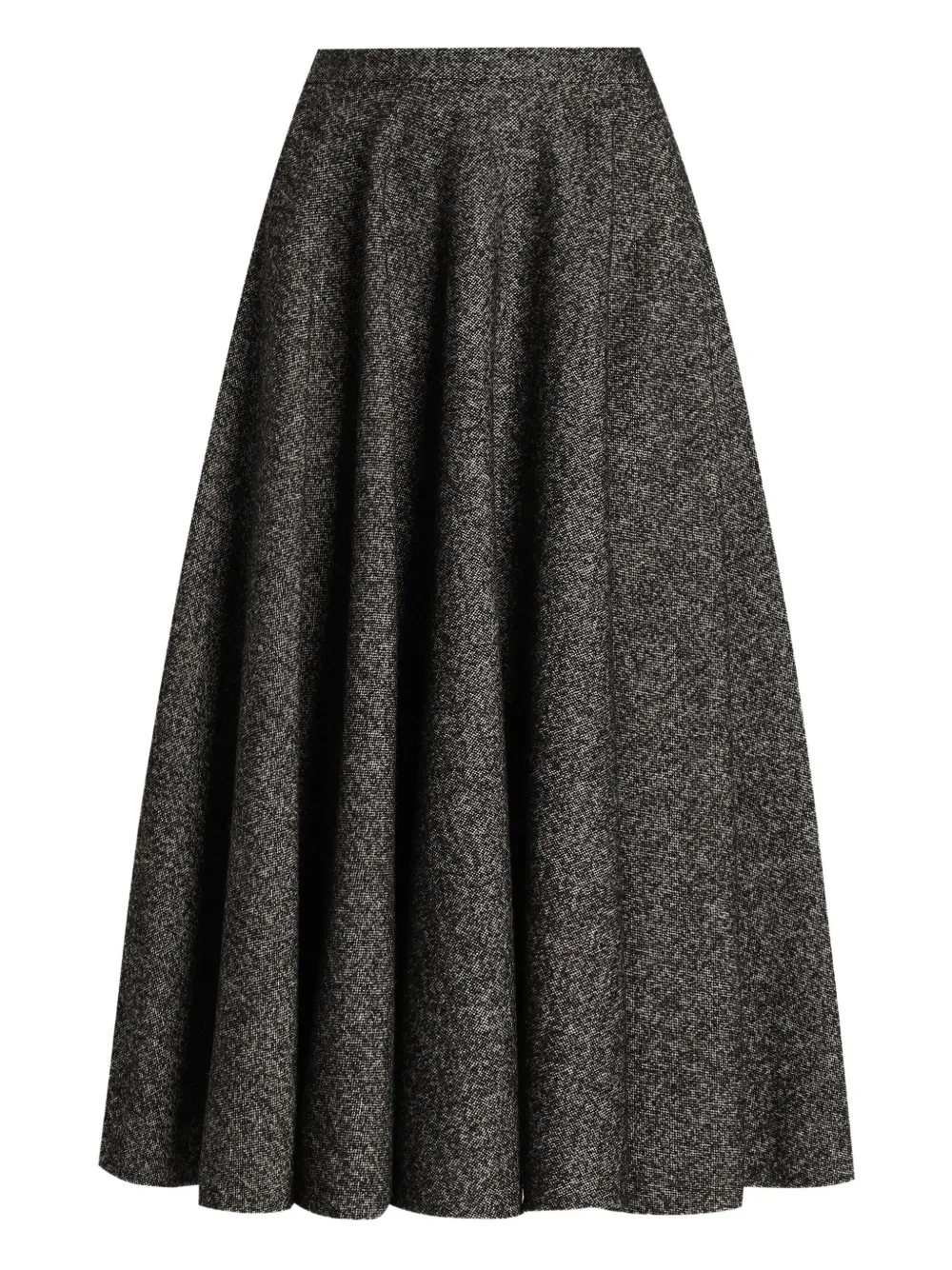 Dolce & Gabbana Flared Midi Skirt In Black