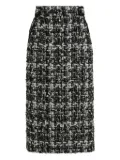 Dolce & Gabbana tweed checked midi skirt - Black