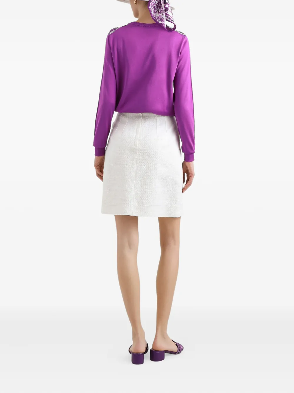 Dolce & Gabbana Mini-rok met textuur Wit