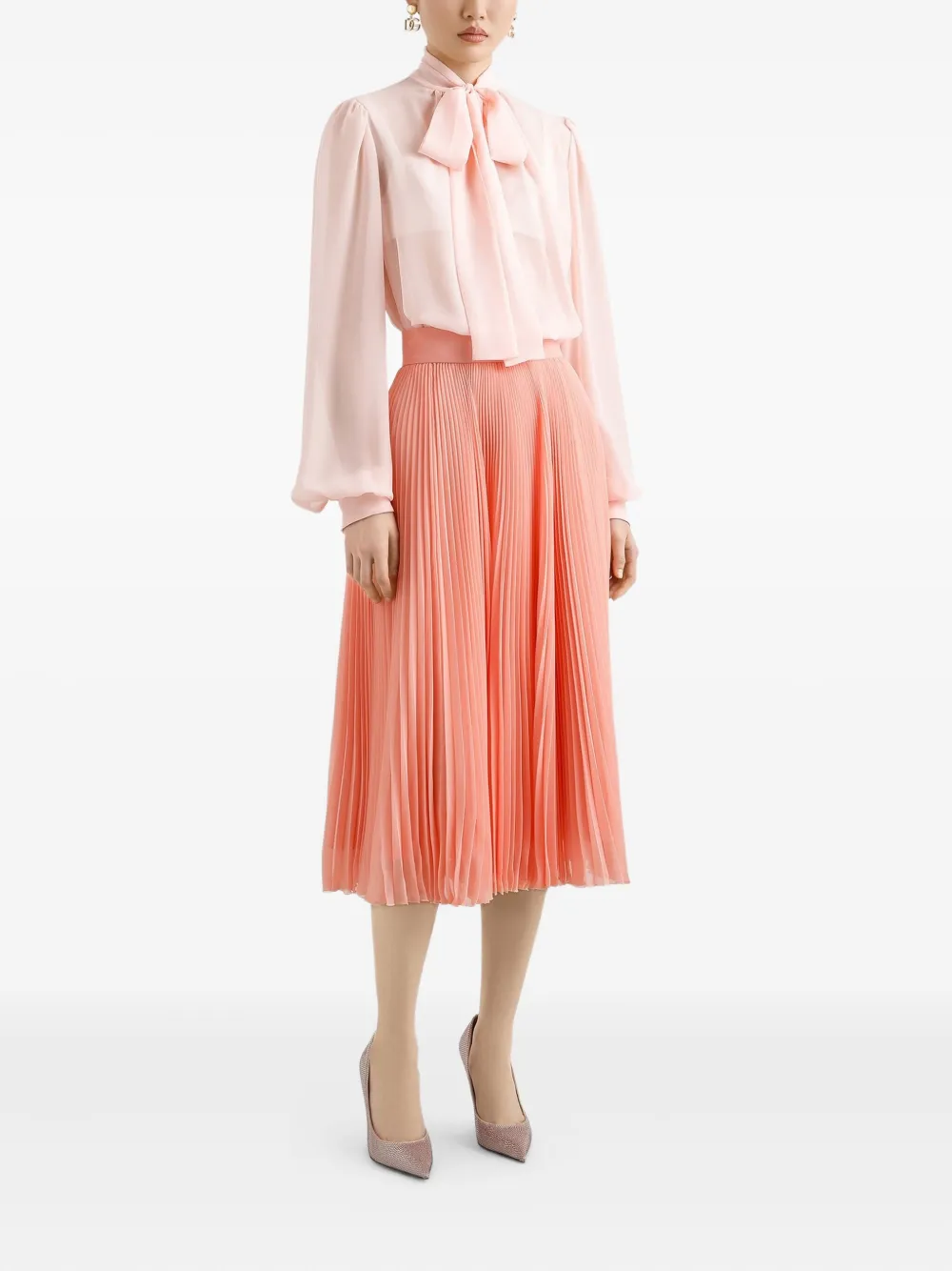 Dolce & Gabbana Midi-plooirok - Roze