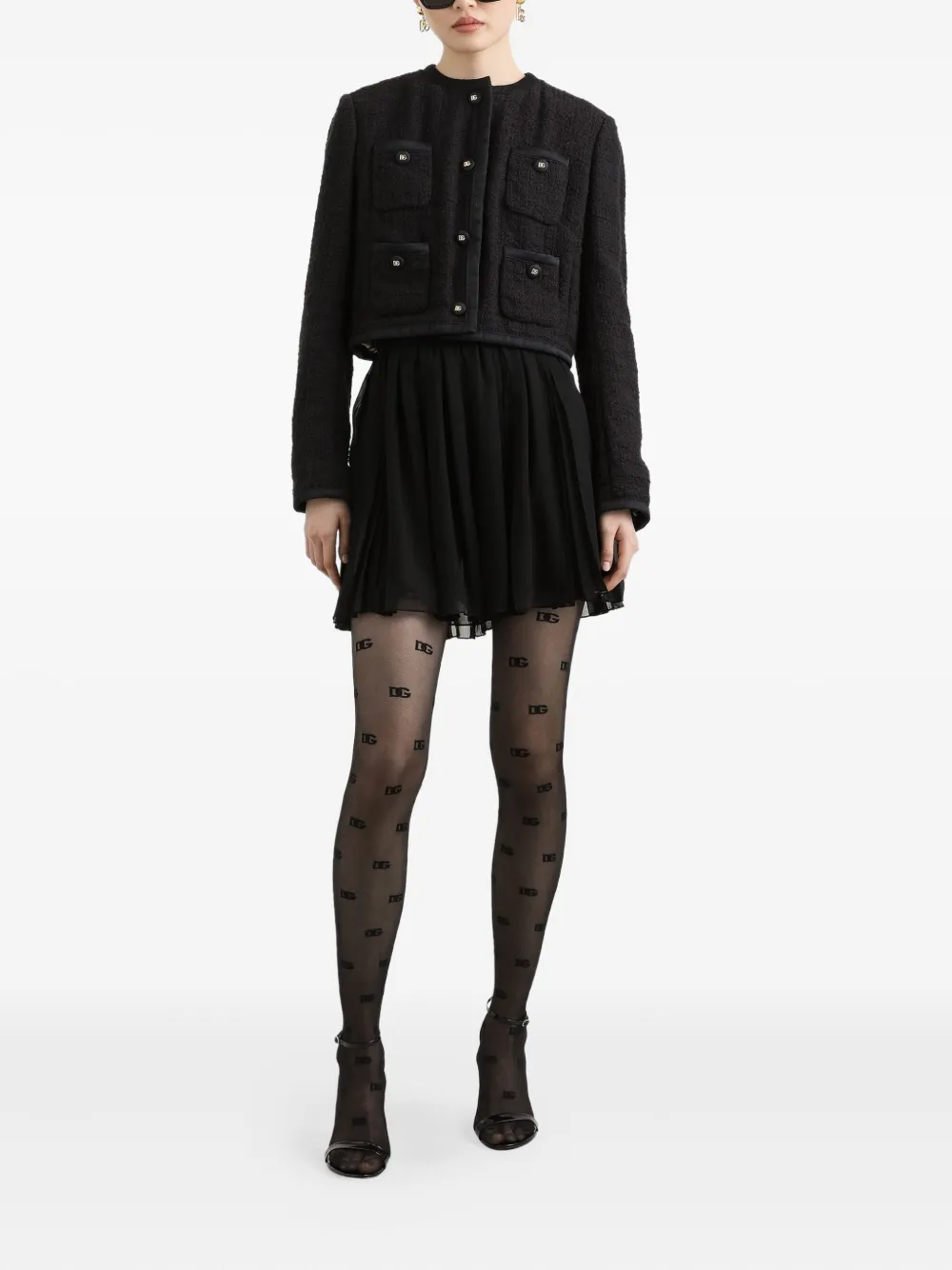 Dolce & Gabbana Mini-plooirok Zwart